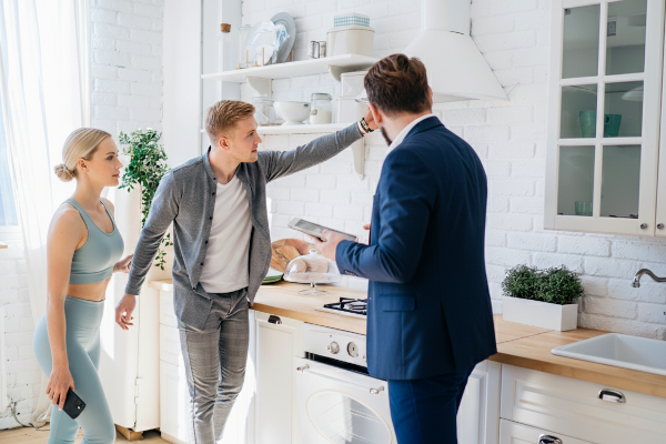 Property manager inspecting an apartment