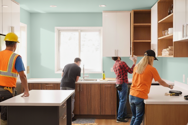 Kitchen remodeling project in progress